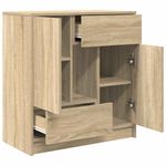 Casa si Gradina - Mobilier - Comode si corpuri - Comode - Bufeta cu sertare si usi Stejar Sonoma 70,5x34x74,5 cm - Infinity.ro