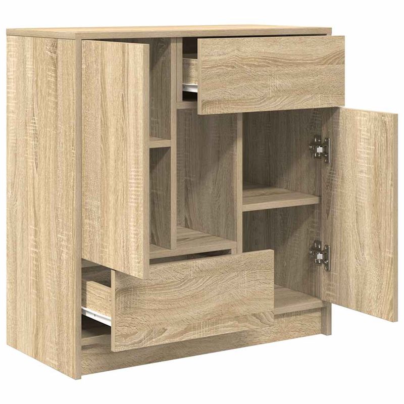Casa si Gradina - Mobilier - Comode si corpuri - Comode - Bufeta cu sertare si usi Stejar Sonoma 70,5x34x74,5 cm - Infinity.ro
