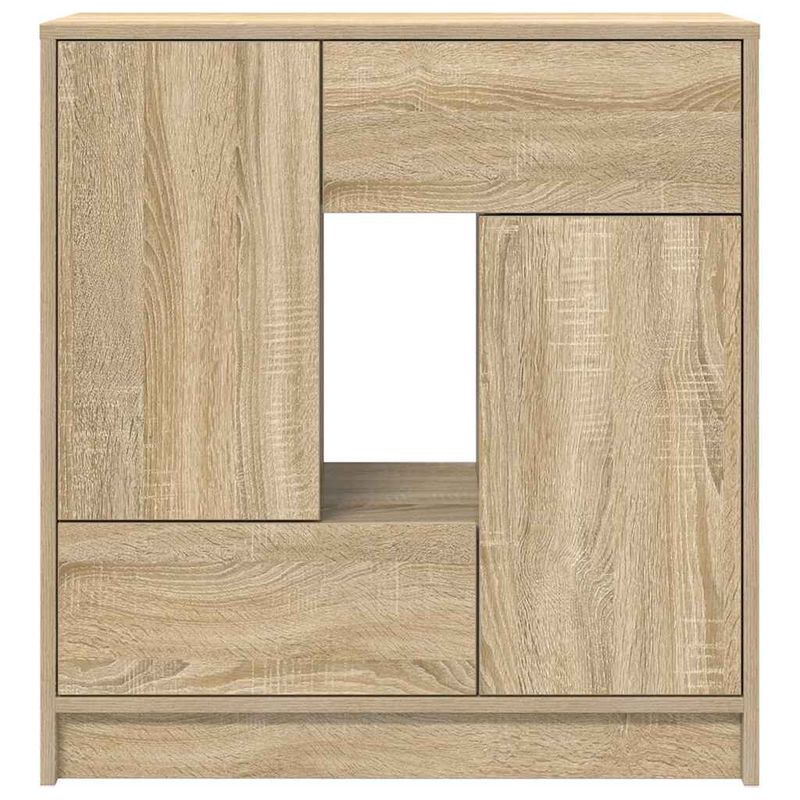 Casa si Gradina - Mobilier - Comode si corpuri - Comode - Bufeta cu sertare si usi Stejar Sonoma 70,5x34x74,5 cm - Infinity.ro