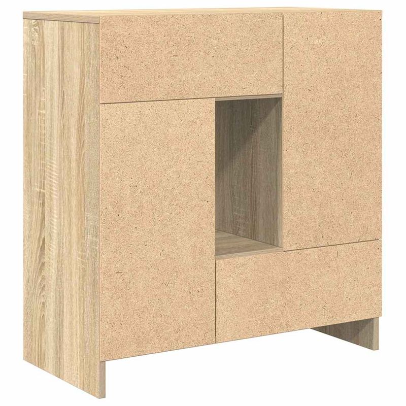 Casa si Gradina - Mobilier - Comode si corpuri - Comode - Bufeta cu sertare si usi Stejar Sonoma 70,5x34x74,5 cm - Infinity.ro