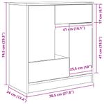 Casa si Gradina - Mobilier - Comode si corpuri - Comode - Bufeta cu sertare si usi Stejar Sonoma 70,5x34x74,5 cm - Infinity.ro