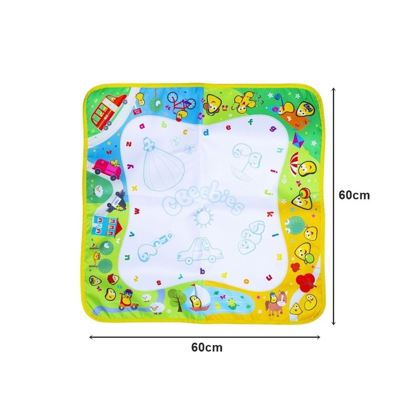 Jucarii, Copii si Bebe - Jucarii si jocuri - Jucarii & jocuri educative - Seturi pictura si desen - Set covoras lavabil pentru desenat, cu carioaca si sablon, 60 x 60 cm, multicolor, RMS 35-0126 - Infinity.ro