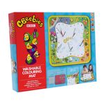 Jucarii, Copii si Bebe - Jucarii si jocuri - Jucarii & jocuri educative - Seturi pictura si desen - Set covoras lavabil pentru desenat, cu carioaca si sablon, 60 x 60 cm, multicolor, RMS 35-0126 - Infinity.ro