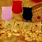 Fashion, accesorii si bijuterii - Femei - Bijuterii femei - Cutii bijuterii - Cutie bijuterii, 1 compartiment bratari si 3 compartimente inele si cercei, 20x15x5 cm si set 3 saculeti catifea, cu snur, 120x85 mm - Infinity.ro