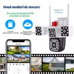 Casa si Gradina - Electrice - Smart Home - Camere de supraveghere - Camera de Supraveghere 2 in 1 Guardio, 4G & Port LAN,Full HD, Audio,Alarma, Senzor Miscare, Rotire 360°,Zoom Digital 10x - Infinity.ro