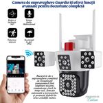 Casa si Gradina - Electrice - Smart Home - Camere de supraveghere - Camera de Supraveghere 2 in 1 Guardio, 4G & Port LAN,Full HD, Audio,Alarma, Senzor Miscare, Rotire 360°,Zoom Digital 10x - Infinity.ro