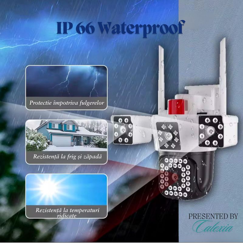 Casa si Gradina - Electrice - Smart Home - Camere de supraveghere - Camera de Supraveghere 2 in 1 Guardio, 4G & Port LAN,Full HD, Audio,Alarma, Senzor Miscare, Rotire 360°,Zoom Digital 10x - Infinity.ro