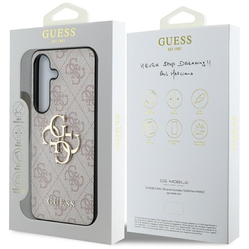 Laptop, Telefoane si Tablete - Telefoane mobile si accesorii - Accesorii Telefoane - Huse telefoane - Husa pentru Samsung Galaxy S25 Plus - Guess Hardcase 4G Big Metal Logo (GUHCS25M4GMGPI) - Roz - Infinity.ro