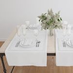 Casa si Gradina - Textile si covoare - Textile bucatarie - Servete si naproane - Set 2 naproane Kotonia Home uni - 30x140 cm, 100% bumbac, creton alb - Infinity.ro
