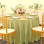 Casa si Gradina - Textile si covoare - Textile bucatarie - Fete de masa - Fata de masa Kotonia Home - rotunda cu diametrul 240 cm, Damasc Saten DeLux, 100% bumbac, verde fistic - Infinity.ro