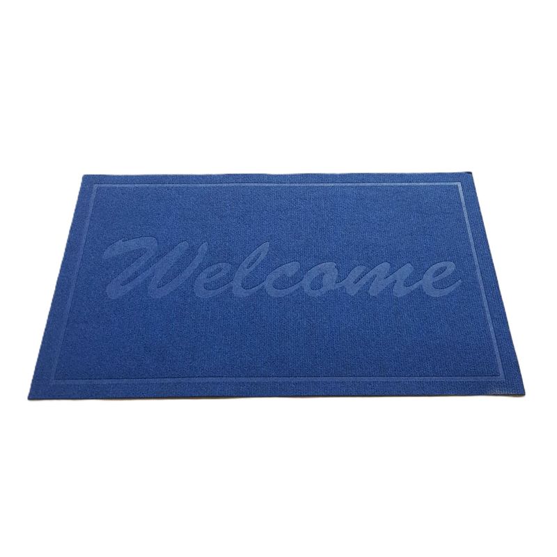 Casa si Gradina - Textile si covoare - Covoare - Covorase intrare - Covoras intrare - Welcome uni, 45x75 cm, antiderapant 100% pvc, albastru - Infinity.ro