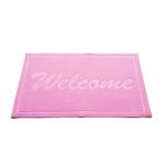 Casa si Gradina - Textile si covoare - Covoare - Covorase intrare - Covoras intrare - Welcome uni, 45x75 cm, antiderapant 100% pvc, roz - Infinity.ro