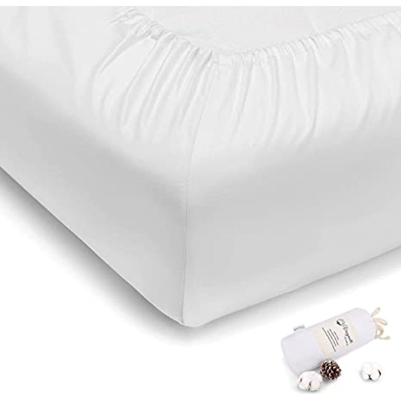 Casa si Gradina - Textile si covoare - Lenjerii de pat - Protectie saltea - Husa pat Kotonia Home Hotel - Tricot 100% bumbac, pentru saltea 180x200+20 cm, alb - Infinity.ro