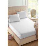 Casa si Gradina - Textile si covoare - Lenjerii de pat - Protectie saltea - Husa pat Kotonia Home Hotel - Tricot 100% bumbac, pentru saltea 180x200+20 cm, alb - Infinity.ro