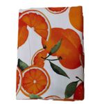 Casa si Gradina - Textile si covoare - Textile bucatarie - Fete de masa - Fata de masa Kotonia Home Exotic - 100% bumbac, 160x180 cm, creton impermeabil, alb, felii de portocale - Infinity.ro