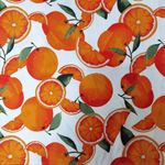 Casa si Gradina - Textile si covoare - Textile bucatarie - Fete de masa - Fata de masa Kotonia Home Exotic - 100% bumbac, 160x180 cm, creton impermeabil, alb, felii de portocale - Infinity.ro