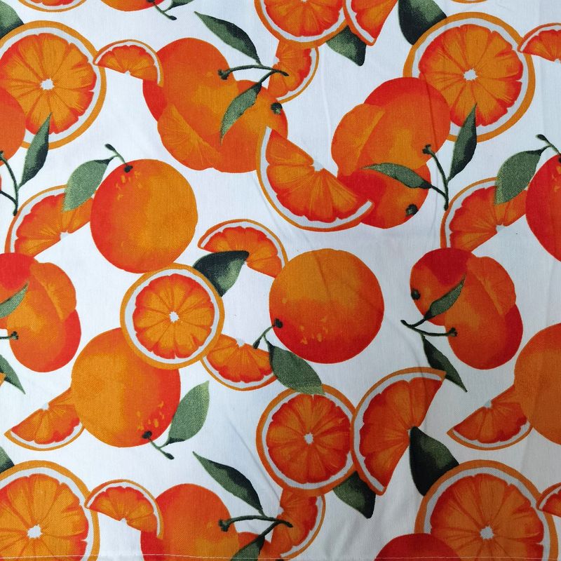 Casa si Gradina - Textile si covoare - Textile bucatarie - Fete de masa - Fata de masa Kotonia Home Exotic - 100% bumbac, 160x180 cm, creton impermeabil, alb, felii de portocale - Infinity.ro