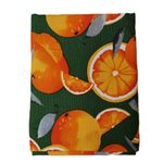 Casa si Gradina - Textile si covoare - Textile bucatarie - Fete de masa - Fata de masa Kotonia Home Exotic - 100% bumbac, 160x180 cm, creton impermeabil, verde, felii de portocale - Infinity.ro