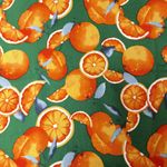 Casa si Gradina - Textile si covoare - Textile bucatarie - Fete de masa - Fata de masa Kotonia Home Exotic - 100% bumbac, 160x180 cm, creton impermeabil, verde, felii de portocale - Infinity.ro