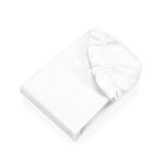 Casa si Gradina - Textile si covoare - Lenjerii de pat - Protectie saltea - Husa impermeabila, cu elastic, alba 80x200+25 cm - Infinity.ro