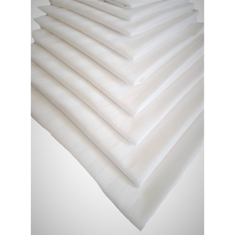 Casa si Gradina - Textile si covoare - Textile bucatarie - Servete si naproane - Set 10 servetele masa Kotonia Home Hotel - 45x45 cm, 100% bumbac, Damasc Saten, latime dungi 0.5 cm, alb - Infinity.ro