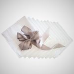 Casa si Gradina - Textile si covoare - Textile bucatarie - Servete si naproane - Set 10 servetele masa Kotonia Home Hotel - 45x45 cm, 100% bumbac, Damasc Saten, latime dungi 0.5 cm, alb - Infinity.ro