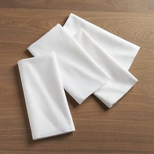Set 50 Servetele masa Kotonia Home Hotel, 100% bumbac, Ranforce Pakistan, dimensiunea 35x45 cm, alb