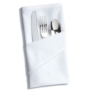 Set 50 Servetele masa Kotonia Home Hotel, 100% bumbac, Ranforce Pakistan, dimensiunea 35x45 cm, alb