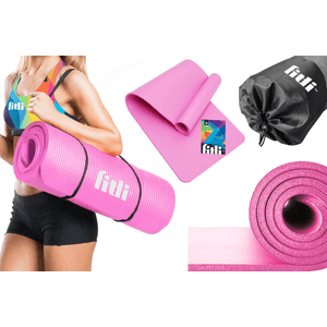 Saltea Yoga pentru exercitii, material spuma, 183x61 cm, Roz