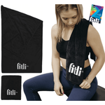 Sport si Outdoor - Echipament Sportiv - Accesorii echipament sportiv - Prosoape fitness - Prosop cu uscare rapida 40 cm x 90 cm, microfibre, Negru - Infinity.ro