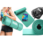 Sport si Outdoor - Fitness - Accesorii fitness - Saltele fitness - Saltea Yoga pentru exercitii, material spuma, 183x61 cm, Turcoaz - Infinity.ro
