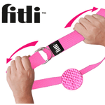 Sport si Outdoor - Fitness - Accesorii fitness - Benzi elastice fitness - Curea de Yoga pentru exercitii de intensitate puternica, 300 cm,  Roz - Infinity.ro