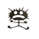 Casa si Gradina - Decoratiuni - Stickere decorative - Sticker decorativ, Monstru amuzant, negru, 16 buc, 4.5x5 cm - Infinity.ro