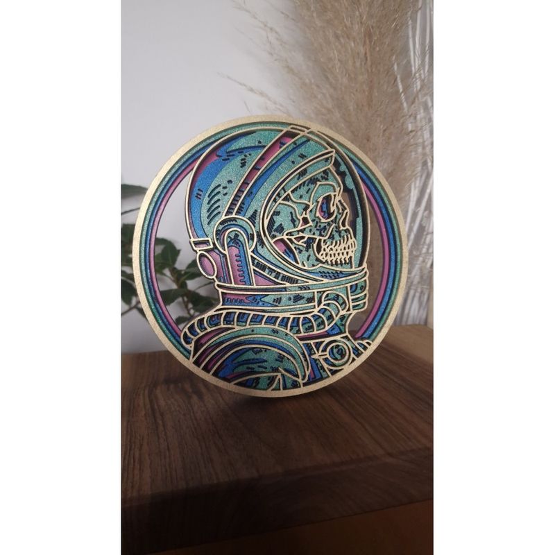 Casa si Gradina - Decoratiuni - Tablouri - Tablou din Lemn – Design Astronaut 3D - Infinity.ro