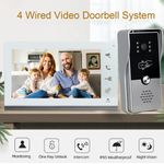 Casa si Gradina - Electrice - Smart Home - Accesorii control acces si supraveghere - Sistem video de interfon cu ecran de 7 inchi, CRISTALIS SALE™, Videointerfon cu 5 chei de acces, Vedere nocturna - Infinity.ro