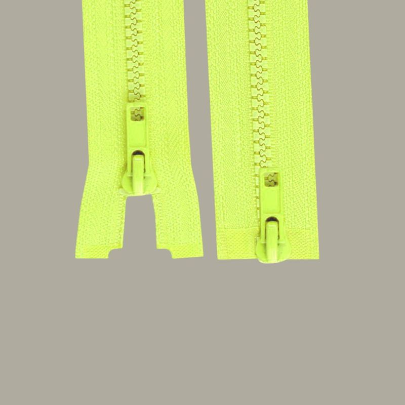 Casa si Gradina - Decoratiuni - DIY - Articole mercerie - Fermoar dublu plastic detasabil Crisalida, 2 cursoare, lungime 65 cm, Galben neon - Infinity.ro