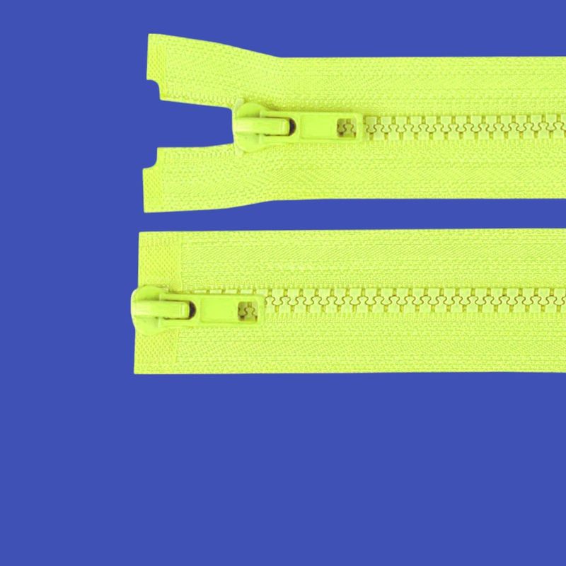 Casa si Gradina - Decoratiuni - DIY - Articole mercerie - Fermoar dublu plastic detasabil Crisalida, 2 cursoare, lungime 65 cm, Galben neon - Infinity.ro