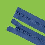 Casa si Gradina - Decoratiuni - DIY - Articole mercerie - Fermoar dublu plastic detasabil Crisalida, 2 cursoare, lungime 65 cm, Albastru denim - Infinity.ro