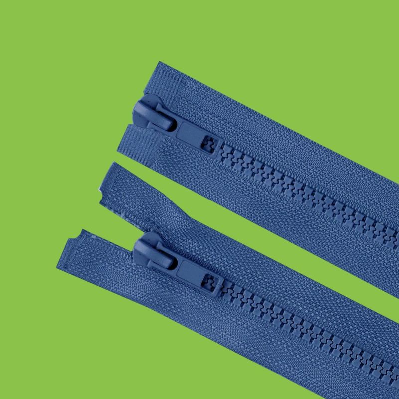 Casa si Gradina - Decoratiuni - DIY - Articole mercerie - Fermoar dublu plastic detasabil Crisalida, 2 cursoare, lungime 65 cm, Albastru denim - Infinity.ro