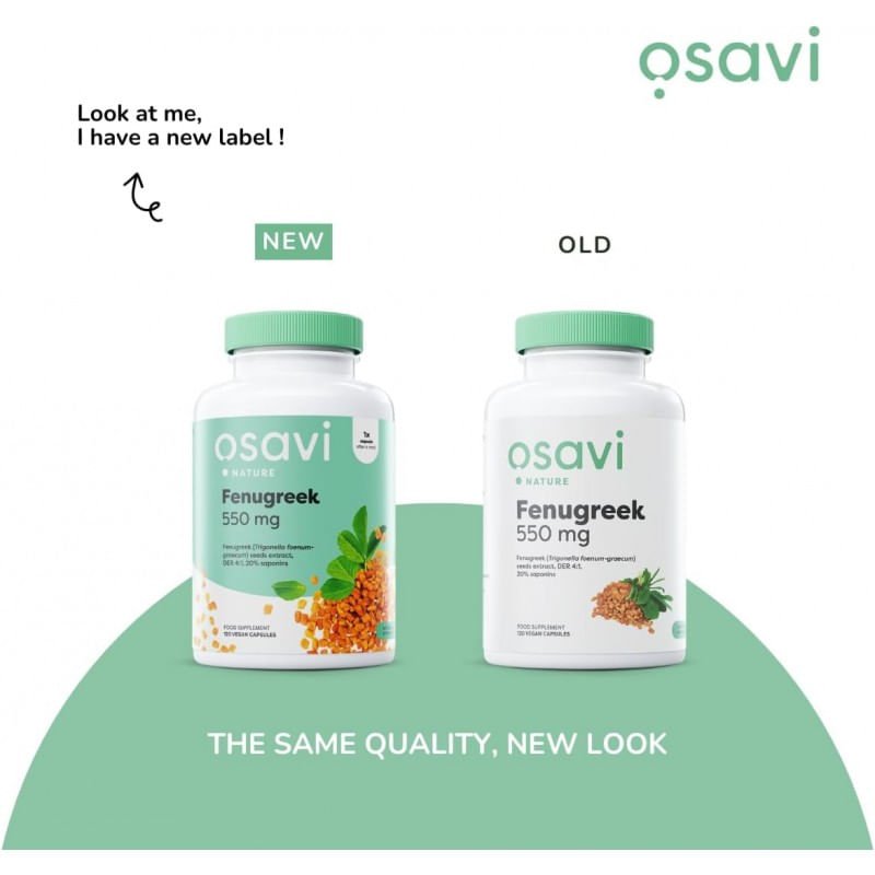 Ingrijire personala si Cosmetice - Sanatate si wellness - Suplimente alimentare - Vitamine si minerale - Fenugreek 550mg 60 Capsule, Osavi - Infinity.ro