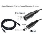 Casa si Gradina - Electrice - Smart Home - Accesorii control acces si supraveghere - Cablu de Alimentare, Extensie Mufata de 10m MRG M1168, Mufa 5.5mm, Negru - Infinity.ro