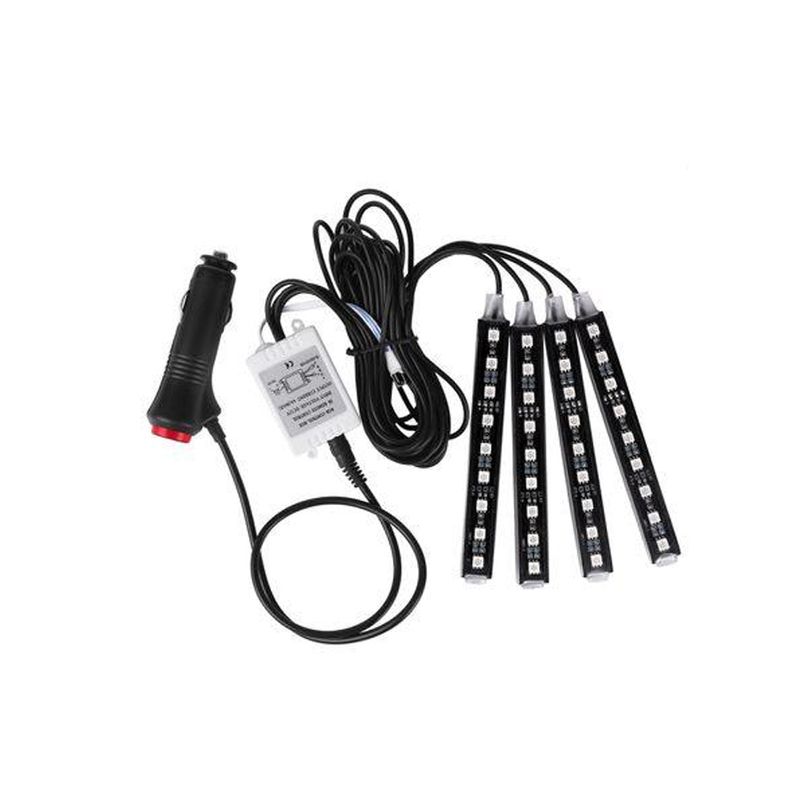 Auto si Moto - Electrice auto - Iluminare si semnalizare - Lumini ambientale - Set Lumina Ambientala Auto MRG M840, Led RGB, Telecomanda, 9 Led - Infinity.ro