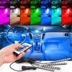 Auto si Moto - Electrice auto - Iluminare si semnalizare - Lumini ambientale - Set Lumina Ambientala Auto MRG M840, Led RGB, Telecomanda, 9 Led - Infinity.ro