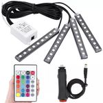Auto si Moto - Electrice auto - Iluminare si semnalizare - Lumini ambientale - Set Lumina Ambientala Auto MRG M840, Led RGB, Telecomanda, 9 Led - Infinity.ro