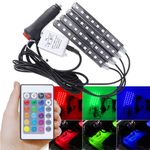 Auto si Moto - Electrice auto - Iluminare si semnalizare - Lumini ambientale - Set Lumina Ambientala Auto MRG M840, Led RGB, Telecomanda, 9 Led - Infinity.ro