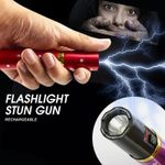 Sport si Outdoor - Sporturi de contact - Produse autoaparare - Electrosoc Stil Ruj cu Lanterna MRG M1202, Pentru Autoaparare, Legal, Rosu - Infinity.ro