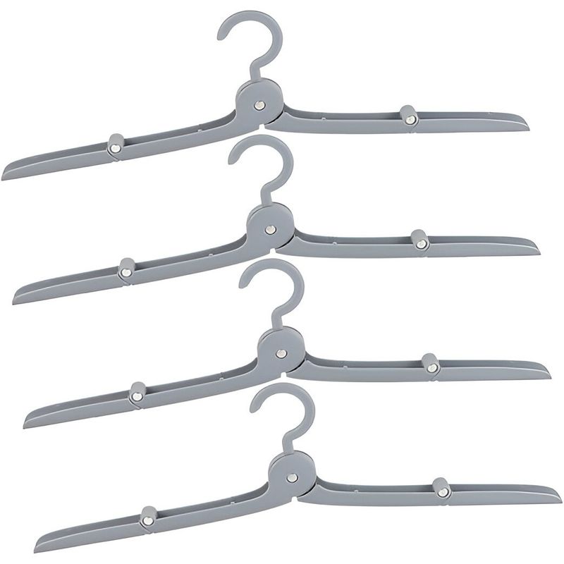 Casa si Gradina - Mobilier - Organizare si depozitare - Umerase si valeti - Umeras pliabil de calatorie, flippy, mini cuier portabil pentru haine, suport de uscare, 14x7x1.4cm, gri - Infinity.ro
