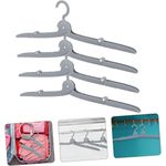 Casa si Gradina - Mobilier - Organizare si depozitare - Umerase si valeti - Umeras pliabil de calatorie, flippy, mini cuier portabil pentru haine, suport de uscare, 14x7x1.4cm, gri - Infinity.ro