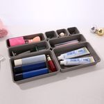 Casa si Gradina - Mobilier - Organizare si depozitare - Cutii depozitare - Set 8 cutii depozitare, pentru sertar, cosmetice, ustensile bucatarie, textile, plastic, gri, flippy, 23.5 x 16 cm - Infinity.ro