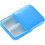 Casa si Gradina - Mobilier - Organizare si depozitare - Cutii depozitare - Cutie depozitare medicamente, 2 compartimente, glisanta, albastru, patrata, flippy, inchidere etans - Infinity.ro